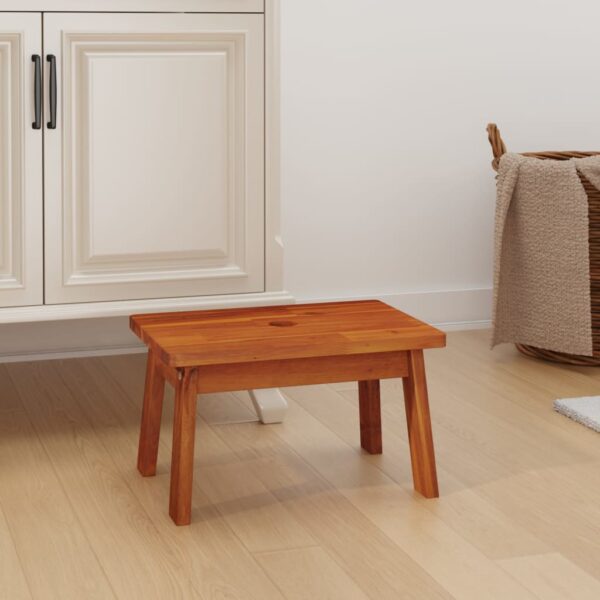 vidaXL Step Stool 38x26x22 cm Solid Wood Acacia - Image 3