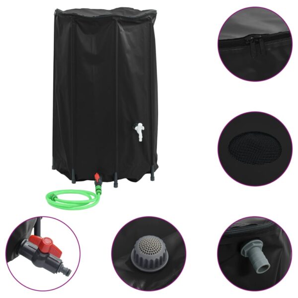 vidaXL Water Tank with Tap Foldable 500 L PVC - Image 2