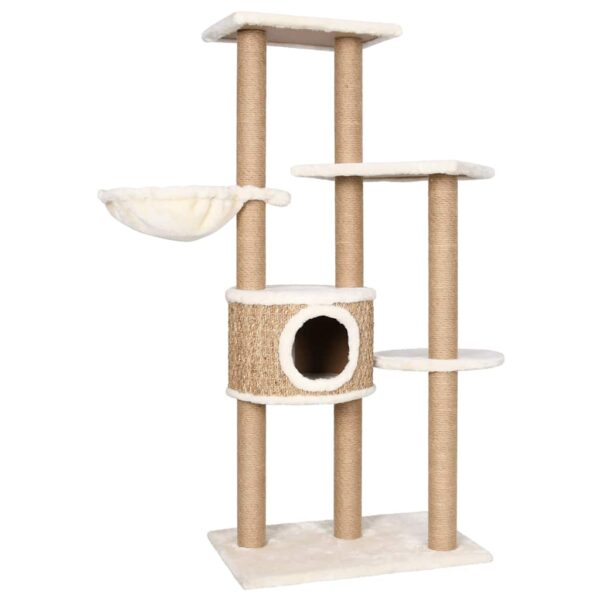 vidaXL Cat Tree with Scratching Post 126cm Seagrass - Image 2