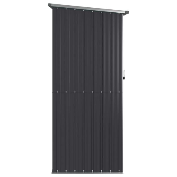 vidaXL Garden Shed Anthracite 118.5x97x209.5 cm Galvanised Steel - Image 5