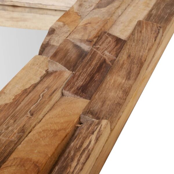 vidaXL Decorative Mirror Teak 90x60 cm Rectangular - Image 10