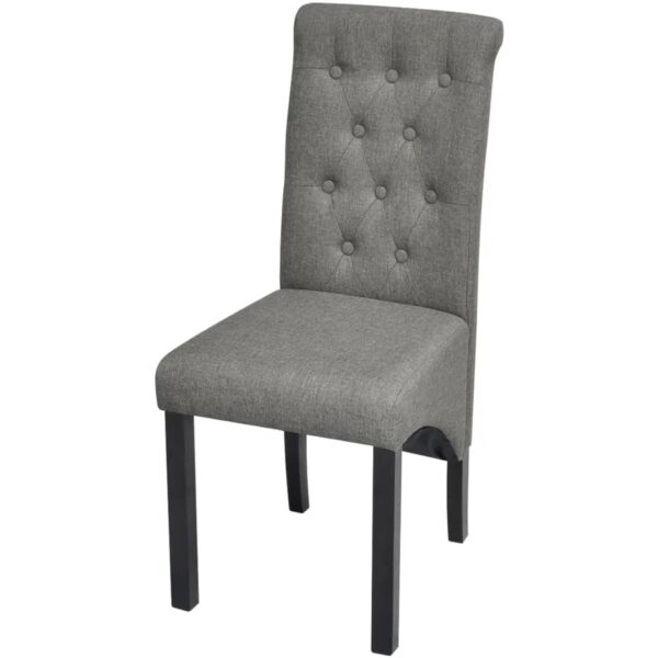 vidaXL Dining Chairs 2 pcs Light Grey Fabric - Image 2