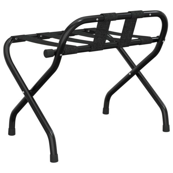 vidaXL Luggage Rack with Backrest Black 56x39x52 cm - Image 5