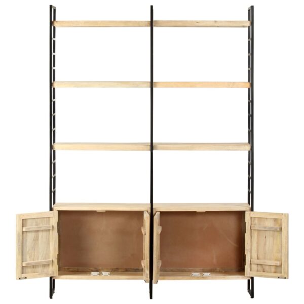 vidaXL 4-Tier Bookcase 124x30x180 cm Solid Mango Wood - Image 4