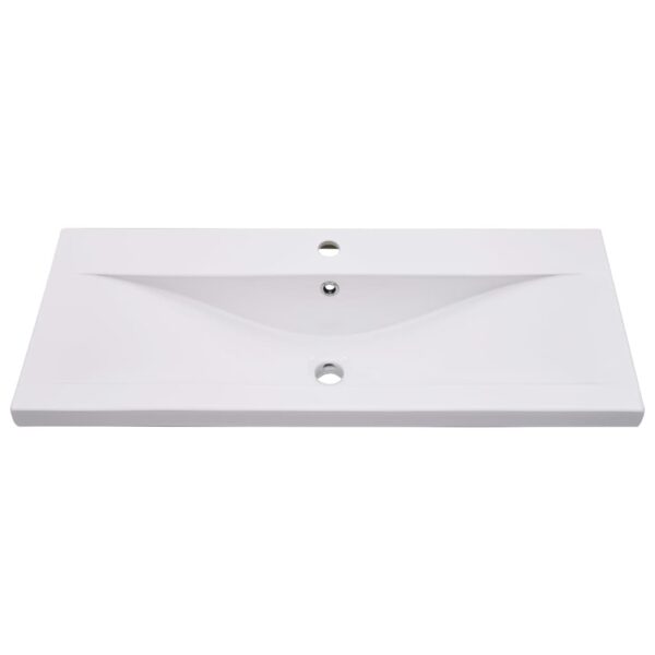 vidaXL Built-in Basin 91x39.5x18.5 cm Ceramic White - Image 3