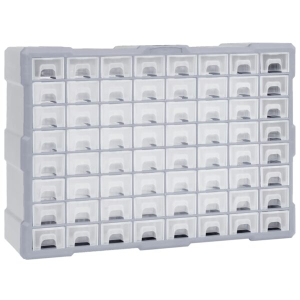 vidaXL Multi-drawer Organiser with 64 Drawers 52x16x37.5 cm - Image 1