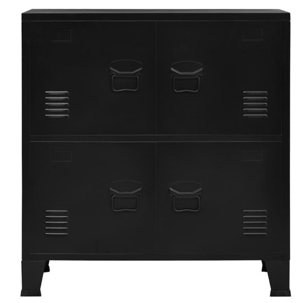 vidaXL Industrial Storage Chest Black 75x40x80 cm Steel - Image 6