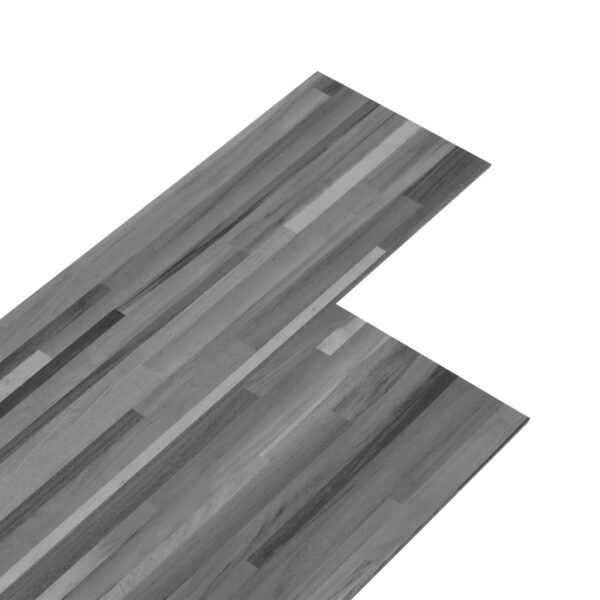 vidaXL PVC Flooring Planks 5.02 m² 2 mm Self-adhesive Striped Grey - Image 2