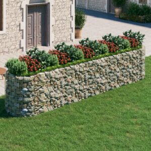 vidaXL Gabion Raised Bed Galvanised Iron 500x100x100 cm