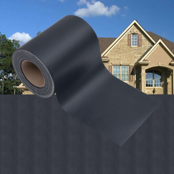 vidaXL Garden Privacy Screen PVC 35x0.19 m Matte Dark Grey - Image 1