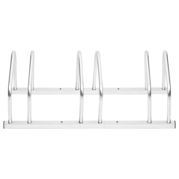 vidaXL Bike Rack for 3 Bikes Galvanised Steel - Image 2