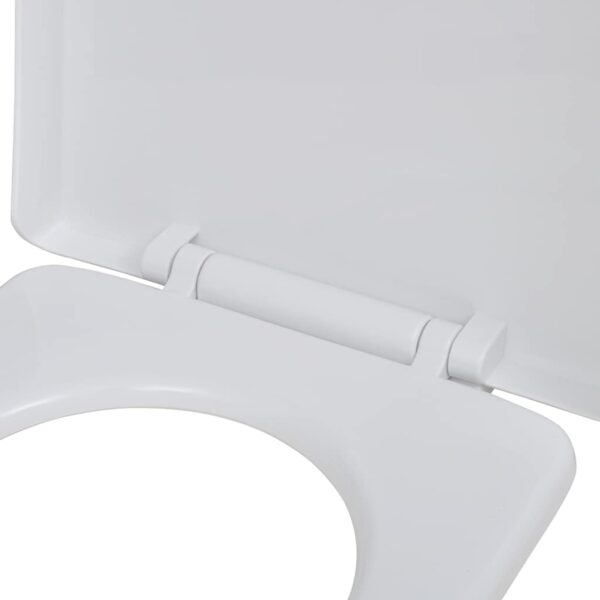 vidaXL Toilet Seats with Soft Close Lids 2 pcs Plastic White - Image 5
