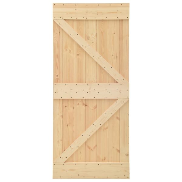 vidaXL Door 80x210 cm Solid Pine Wood - Image 2