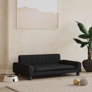 vidaXL Dog Bed Black 90x53x30 cm Faux Leather