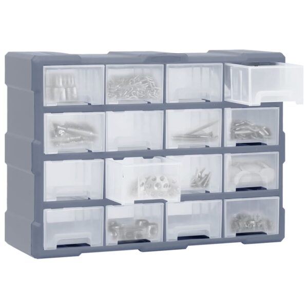 vidaXL Multi-drawer Organiser with 16 Middle Drawers 52x16x37 cm - Image 3