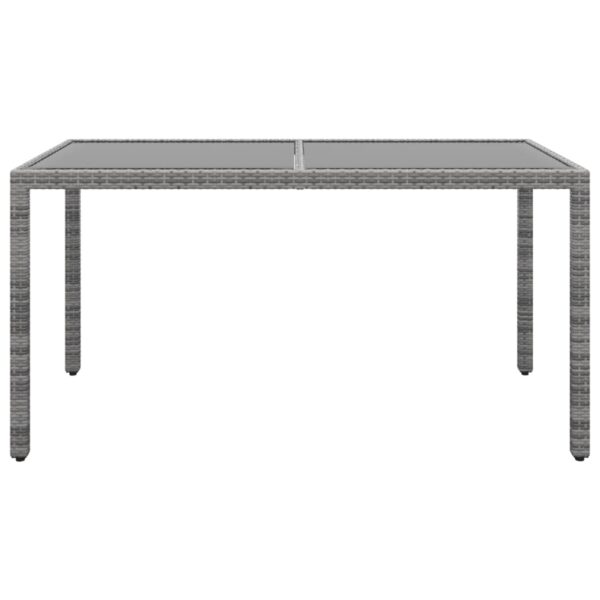 vidaXL 7 Piece Garden Dining Set Poly Rattan Grey - Image 6