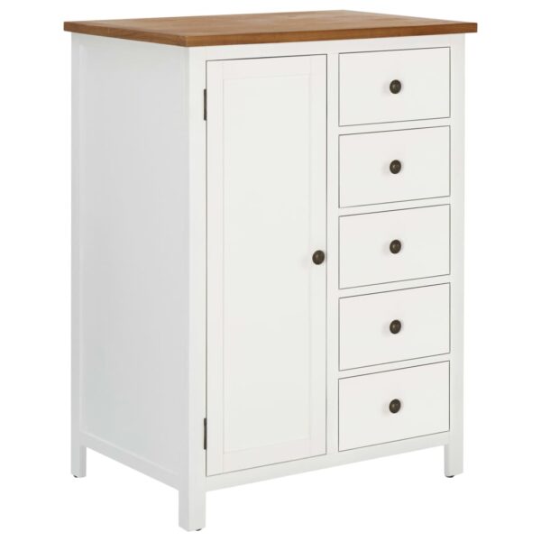 vidaXL Wardrobe 76x52x105 cm Solid Oak Wood - Image 1