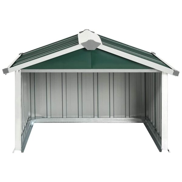 vidaXL Garden Robot Lawnmower Shed 92x97x63 cm Galvanised Steel Green - Image 3