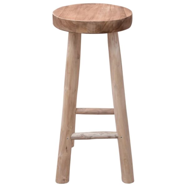 vidaXL Bar Stool Solid Teak Wood - Image 2
