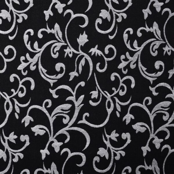 vidaXL Chaise Longue Black and White Fabric - Image 4