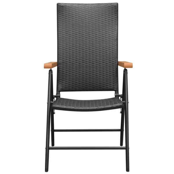 vidaXL 5 Piece Garden Dining Set Black and Brown - Image 5