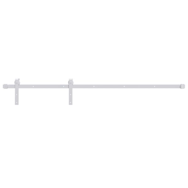 vidaXL Sliding Door Hardware Kit 183 cm Steel White - Image 2