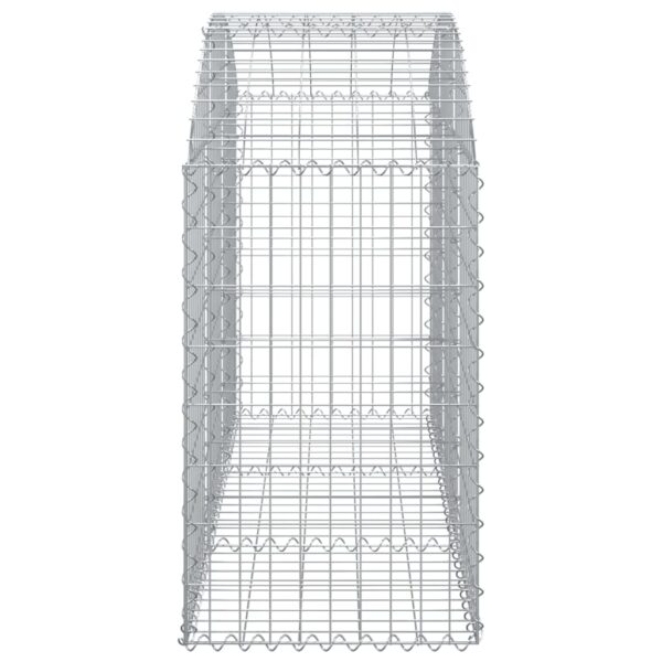 vidaXL Arched Gabion Basket 150x50x80/100 cm Galvanised Iron - Image 4