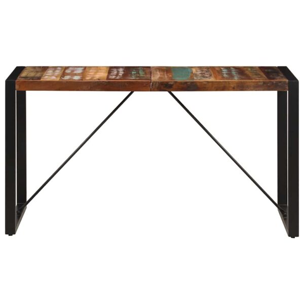 vidaXL Dining Table 140x70x75 cm Solid Reclaimed Wood - Image 2