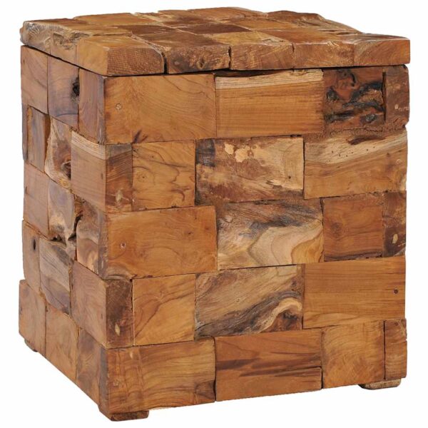 vidaXL Storage Stool Solid Teak Wood - Image 10
