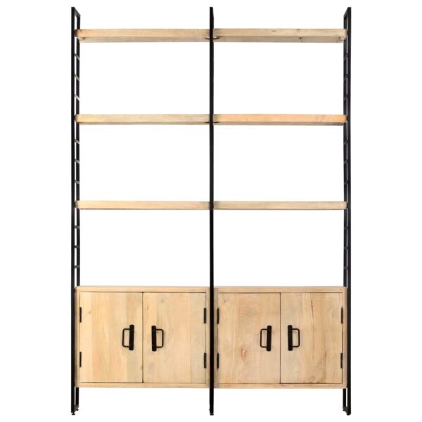 vidaXL 4-Tier Bookcase 124x30x180 cm Solid Mango Wood - Image 2