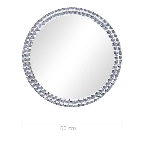 vidaXL Wall Mirror 60 cm Tempered Glass - Image 5