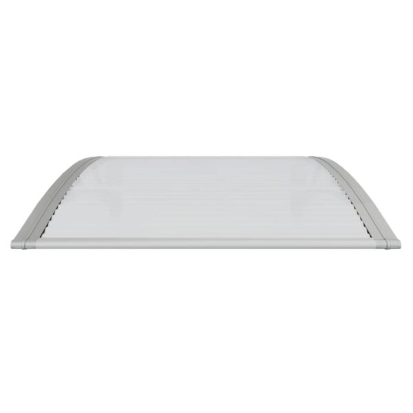 vidaXL Door Canopy Grey and Transparent 100x75 cm Polycarbonate - Image 4