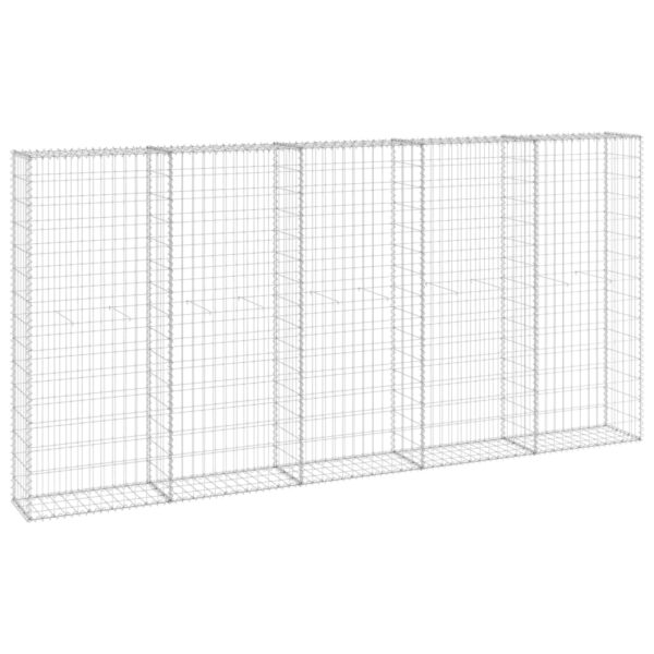 vidaXL Gabion Wall with Covers Galvanised Steel 300x30x150 cm - Image 2