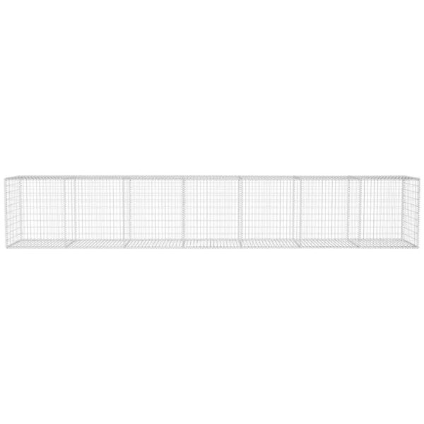 vidaXL Gabion Wall with Cover Galvanised Steel 600x50x100 cm - Image 3