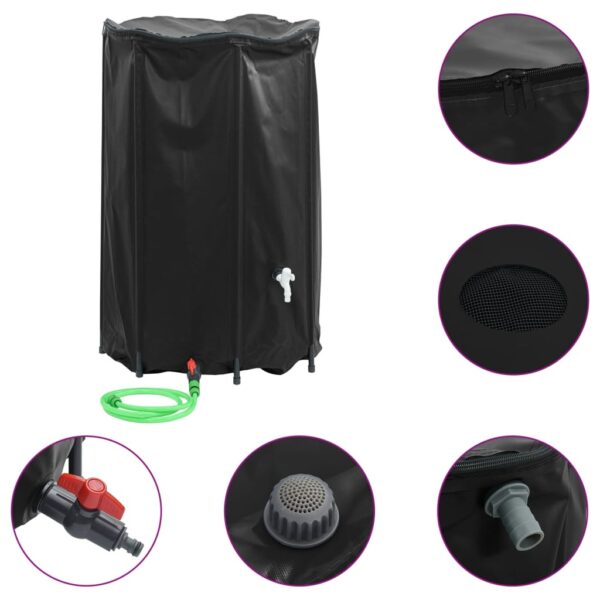vidaXL Water Tank with Tap Foldable 1000 L PVC - Image 2