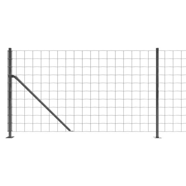 vidaXL Wire Mesh Fence with Flange Anthracite 1x25 m - Image 4